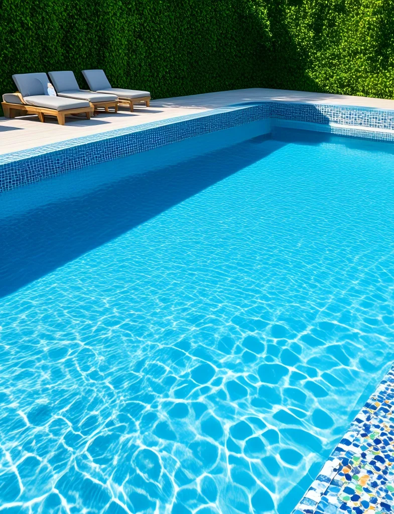 Clear blue swimming pool